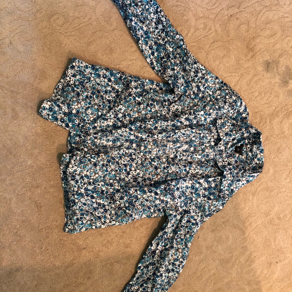 collared blue button down shirt by Ann Taylor